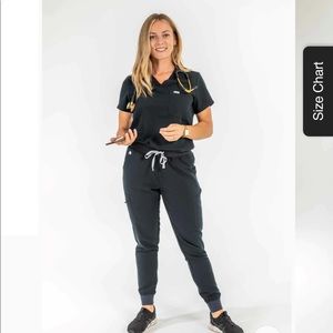 Medium top large jogger scrub bottoms from Vena